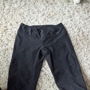 Nike Black women’s jet black swoosh running gym sporty comfy thick Leggings